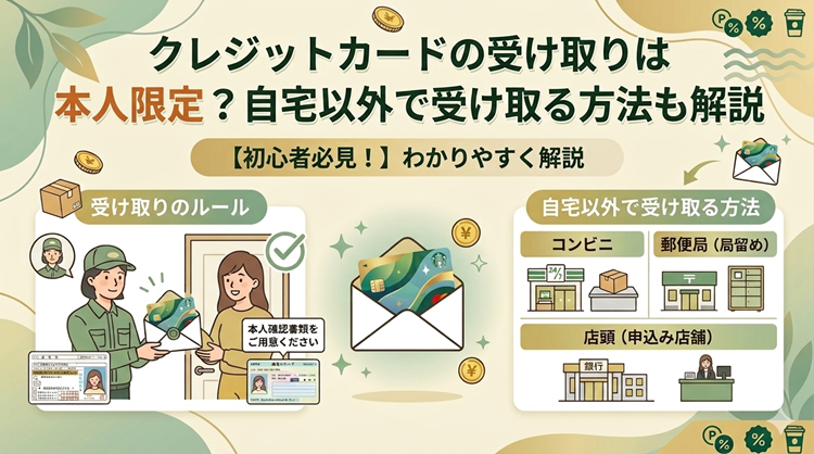 クレジットカードの受け取りは本人限定？自宅以外で受け取る方法も解説